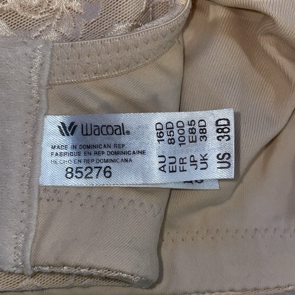 Wacoal Awareness Full Figure Seamless Wire Free Bra Sand Size 38D - Picture 5 of 5